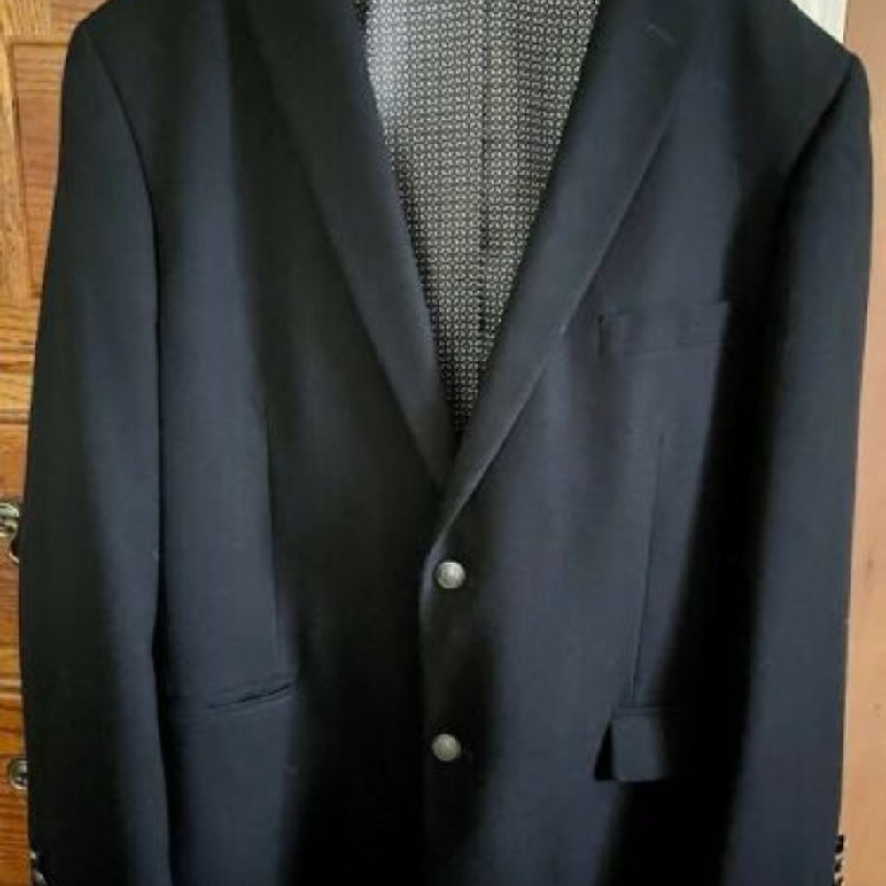 Pierre Laurant Sport Coat 44R - Navy Blue